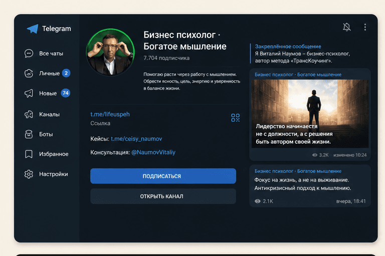 Telegram-канал Виталия Наумова