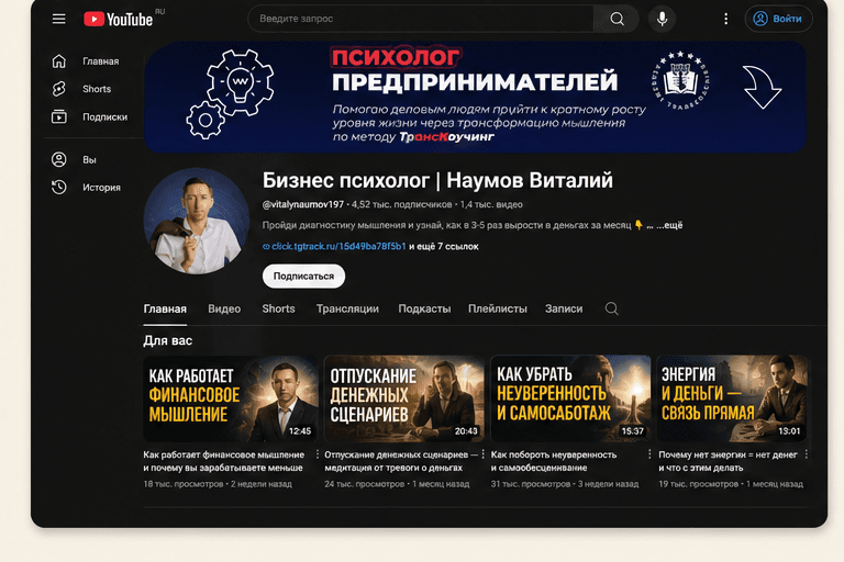 YouTube-канал Виталия Наумова