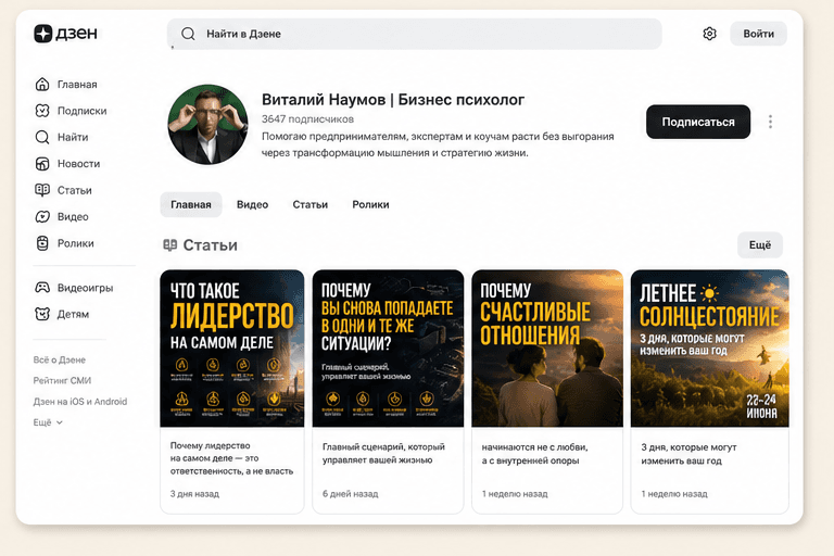 Дзен Виталия Наумова